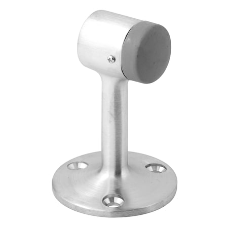 Prime-Line Door Floor Stop with 2-1/4 in. Diameter, Brushed Chrome/Plated Brass Single Pack J 4603